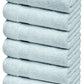 Resort Collection Soft Hand Towels 16x27 in 6 Pack Light Blue Luxury Hotel