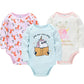 Long Sleeve Cotton Baby Bodysuit 3-Piece Set (1 Piece)