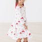Mistletoe Magic 3/4 Sleeve Pocket Twirl Dress
