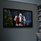AtmosFX Night Before Christmas USB + HD Projector + 48" x 72" White Holographic Screen for Christmas Projection