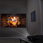 AtmosFX Night Before Christmas USB + HD Projector + 48" x 72" White Holographic Screen for Christmas Projection