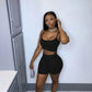 Sleeveless Crop Top & Short Set