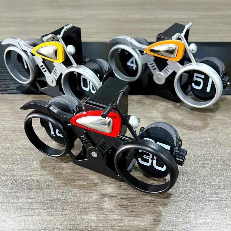 Vintage Motorcycle-Themed Flip Clock