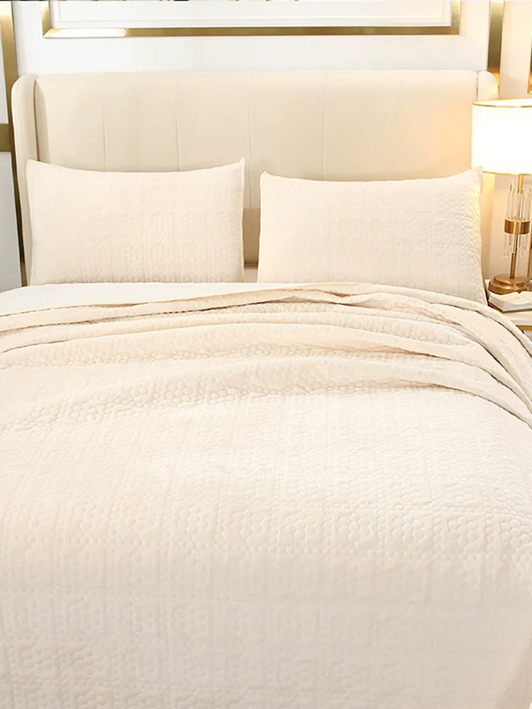 Chalet Velvet & Cotton Bedspread Set, 3-Piece