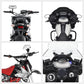 180° Ultra-Wide Angle Motorcycle Rearview Mirror