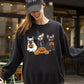 Ghost Dogs Skeleton Halloween Pumpkin Witch Meme Spooky Costume Graphic Sweatshirt