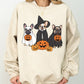 Ghost Dogs Skeleton Halloween Pumpkin Witch Meme Spooky Costume Graphic Sweatshirt