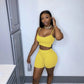 Sleeveless Crop Top & Short Set