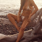 Micro bikini in Gold G-String Bikini featured in SI swimsuit