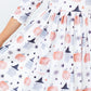 Peek-a-Boo 3/4 Sleeve Pocket Twirl Dress