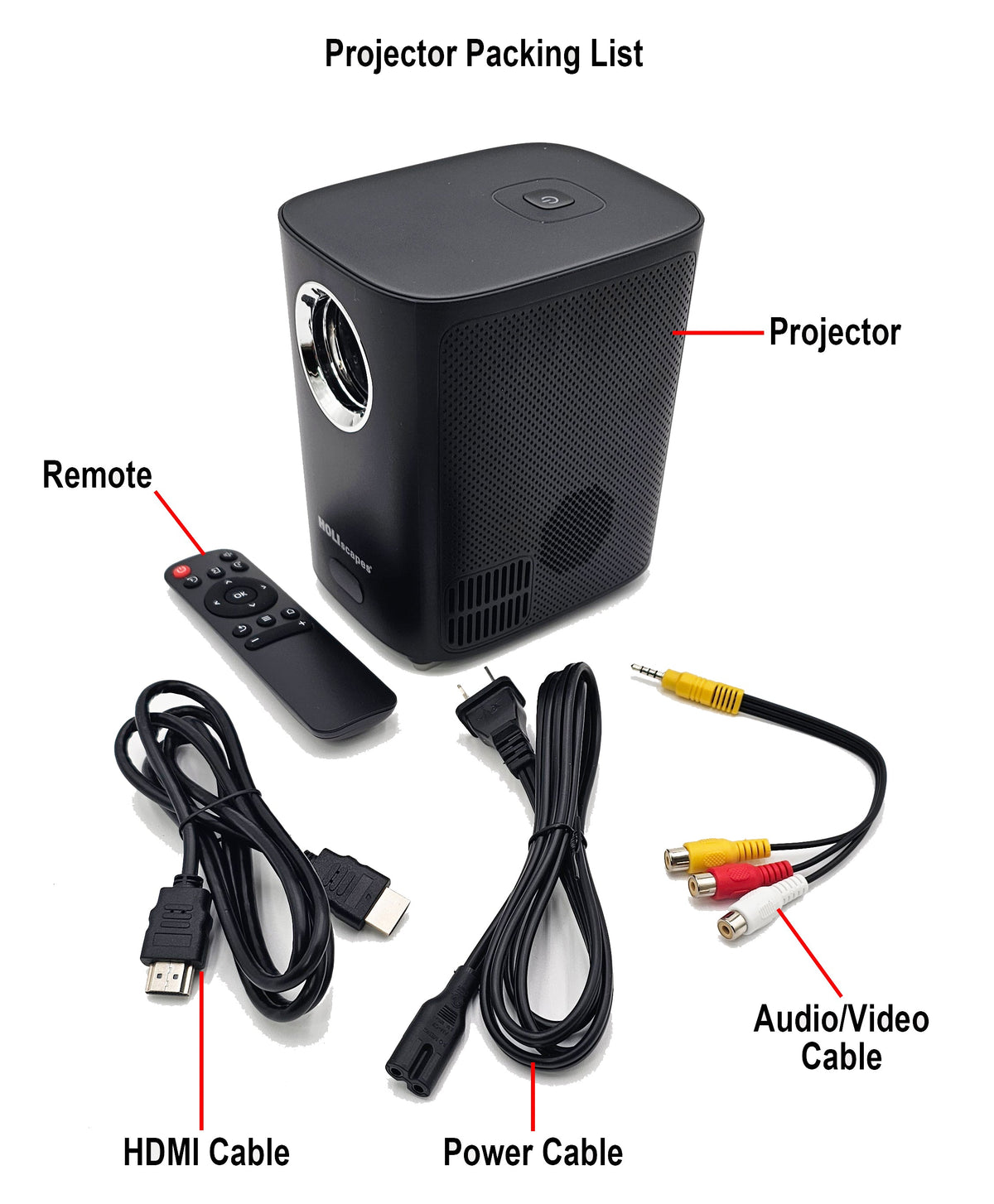 HoliScapes® USB Projector Kit - Ghostly Apparitions 3 + Projector + 5.5 ft x 9 ft Projection Screen
