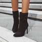 Elastic Ankle Booties with Pointed Toe Heels