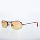 Rimless 90s Rectangle Sunglass with Two Color Lens - Rumi