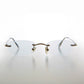 Rimless Tinted Rectangular Lens Reading Glasses - Ryn