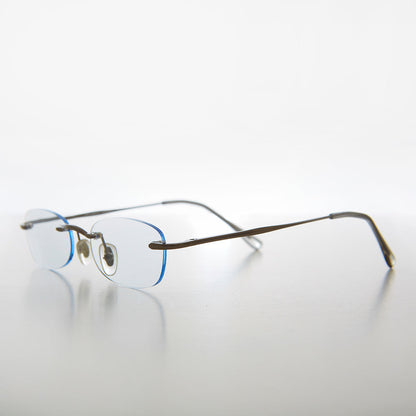 Rimless Tinted Rectangular Lens Reading Glasses - Ryn