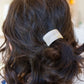 Rectangle Cuff Hair Tie Elastic in Ivory **FINAL SALE**