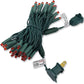 4 pack - 5mm - 50 ct - Red LED- 4" spacing - Green wire - 17 ft long