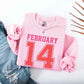 Retro Valentine’s Day Jersey Number FEBRUARY 14 Sweatshirt