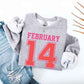 Retro Valentine’s Day Jersey Number FEBRUARY 14 Sweatshirt
