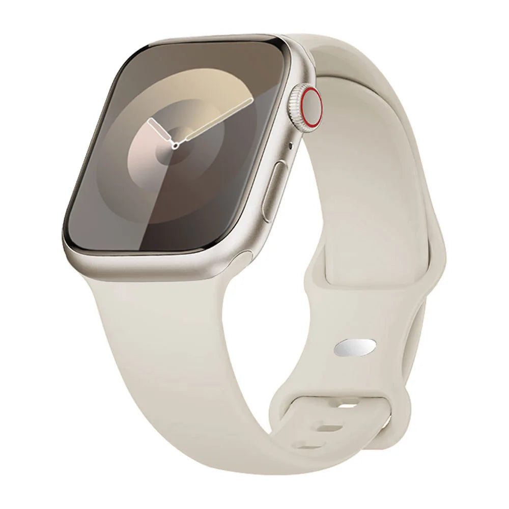Apple Watch Smooth Silicone Sport Band, Pin-and-Tuck