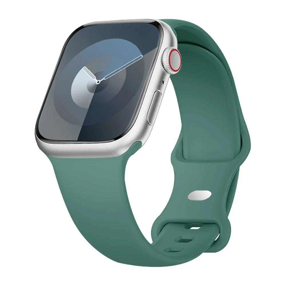 Apple Watch Smooth Silicone Sport Band, Pin-and-Tuck
