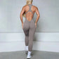 Women’s Sleeveless Zipper Jumpsuit Gym Wear