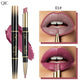 2 IN 1 Lip Liner Waterproof Nude Matte Lipstick Pencil Sexy Red Long Lasting Double Ended Lipliner Makeup Cosmetics For Women