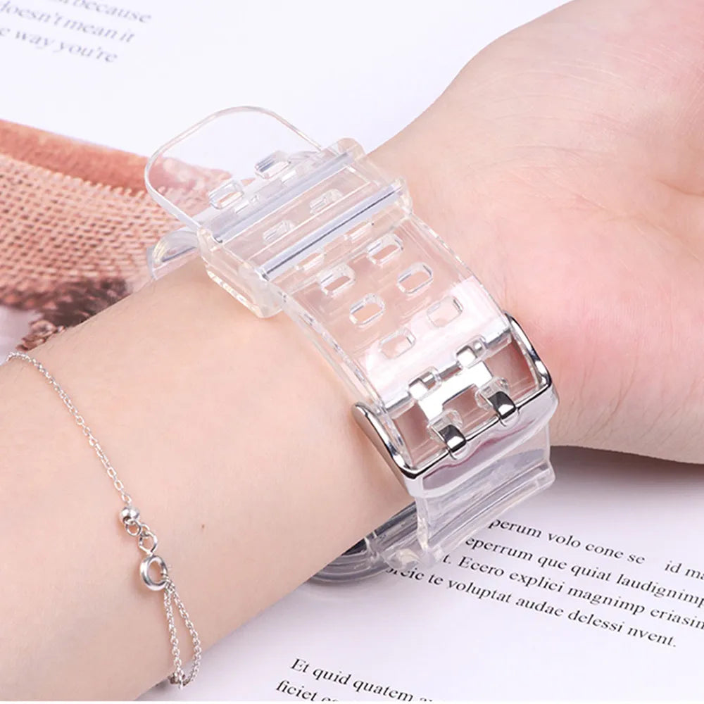 Apple Watch Transparent Silicone Band with Matching Case