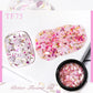 MEET ACROSS 5ml Pink Dried Flower Gel Nail Polish Natural Flower Fairy Nail Art Gel Soak Off UV LED Painting Varnishes For Nails