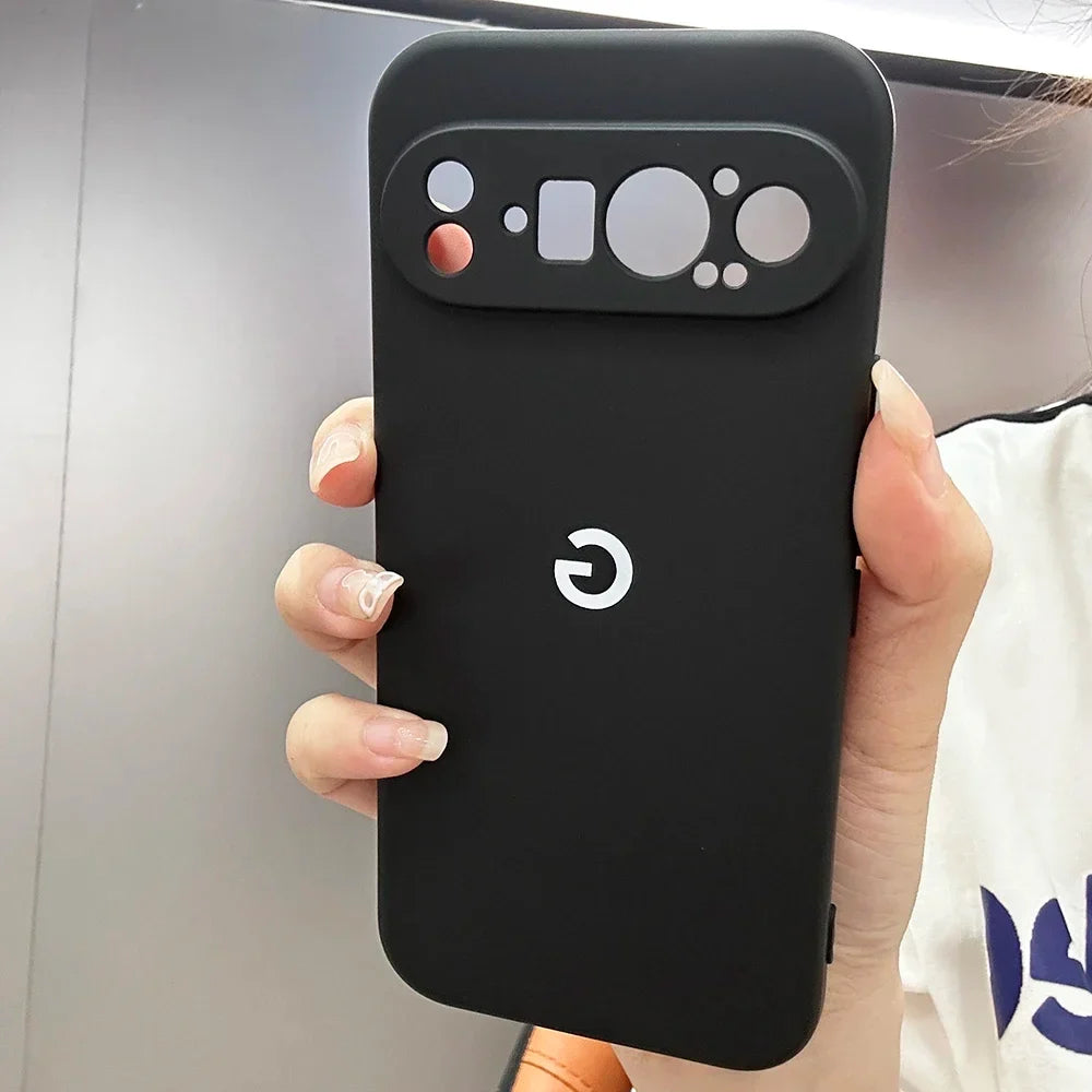 For Google Pixel 9 9a 8 8Pro 8a 7 7Pro 7a Case Liquid Silicone Soft Cover for Pixel 9ProXL 6 6Pro 6a 5 5a Shockproof Plain Cover