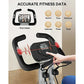 2023 Foldable Fitness Stationary Bike Indoor Cycling Bike 8-Level Adjustable Resistance Bottle Holder & Back Support Cushion