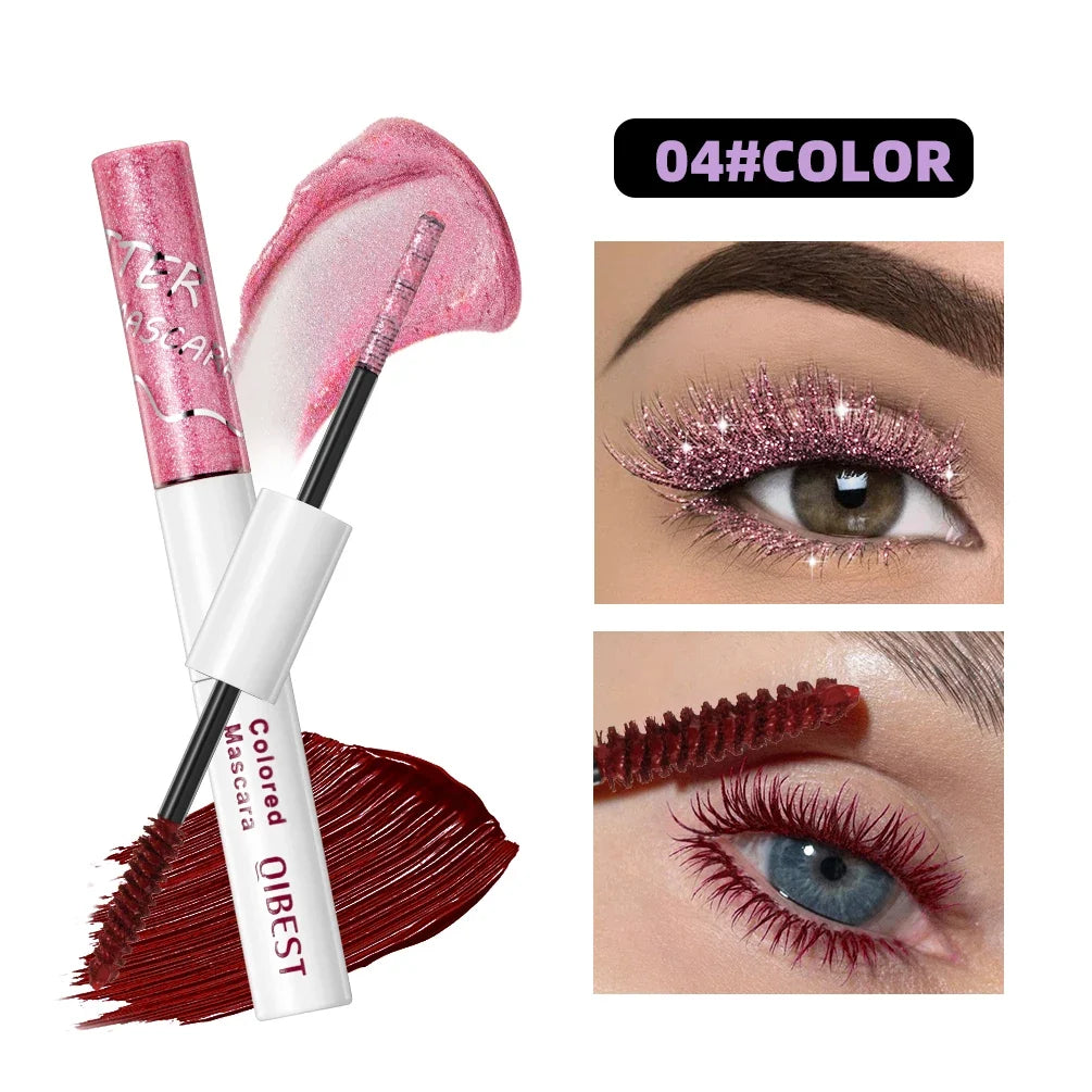 Qibest Double Head Diamond Glitter Waterproof Mascara