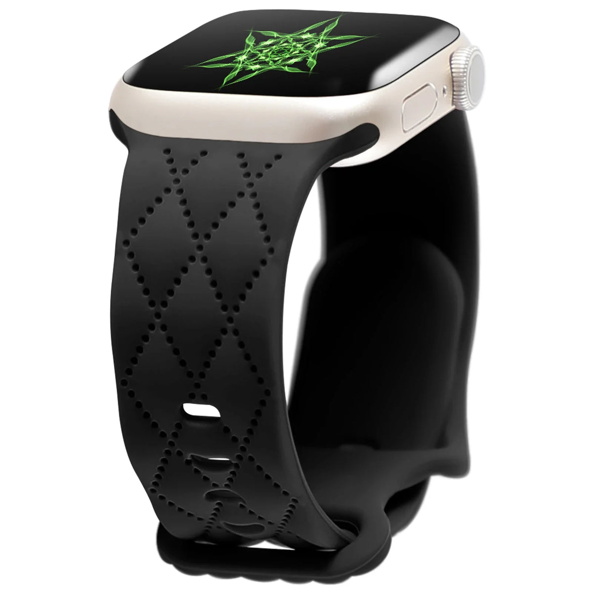 Apple Watch Quilted Diamond-Pattern Silicone Band