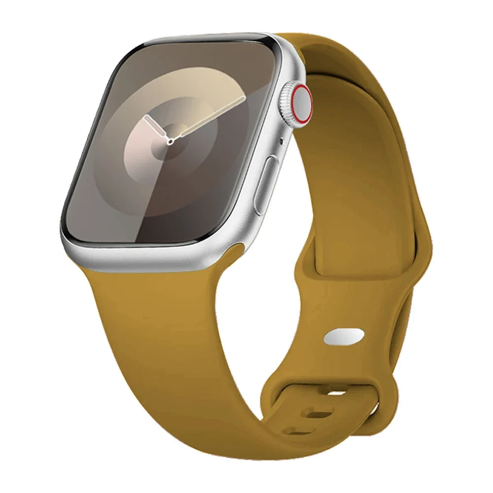 Apple Watch Smooth Silicone Sport Band, Pin-and-Tuck