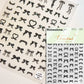 French Leopard Print Bowknot Lace Ribbon Rhinestone Pearl Bow Tie Simple White Black Nail Art Stickers Decoration Manicure Decal