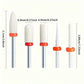 10pcs Milling Cutter Ceramic Nail Drill Bits Electric Manicure Files Kit Cuticle Remove Burr Gel Polish Tools Accessories