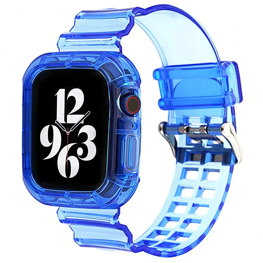 Apple Watch Transparent Silicone Band with Matching Case