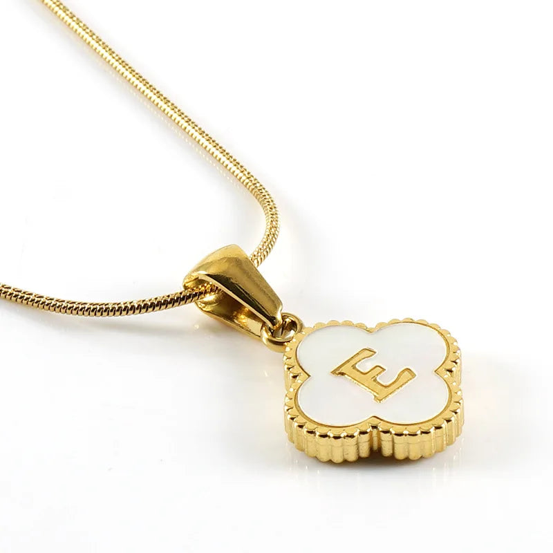 Lucky Clover Stainless Steel Pendant Necklace