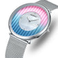 Women's 41mm Gradient Pearl-Effect Dial Mesh Quartz Watch