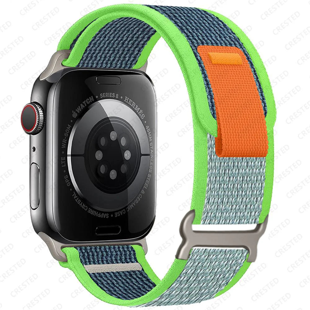 Apple Watch Two-Tone Nylon Trail Loop Band with Pull Tab