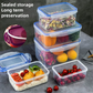 Sealed Storage Box with Lid | Rectangular Plastic Crisper for Kitchen and Refrigerator