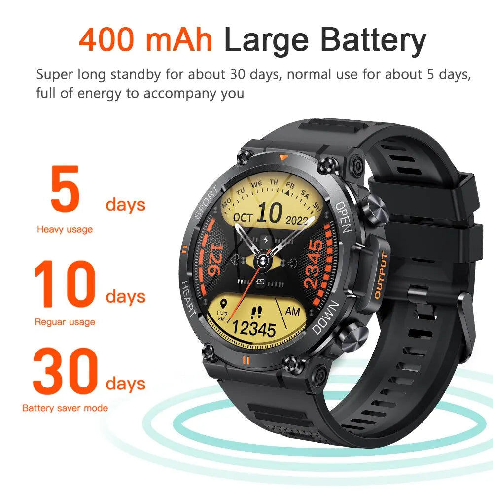 MD56 1.39" HD Bluetooth Call Smartwatch for Men