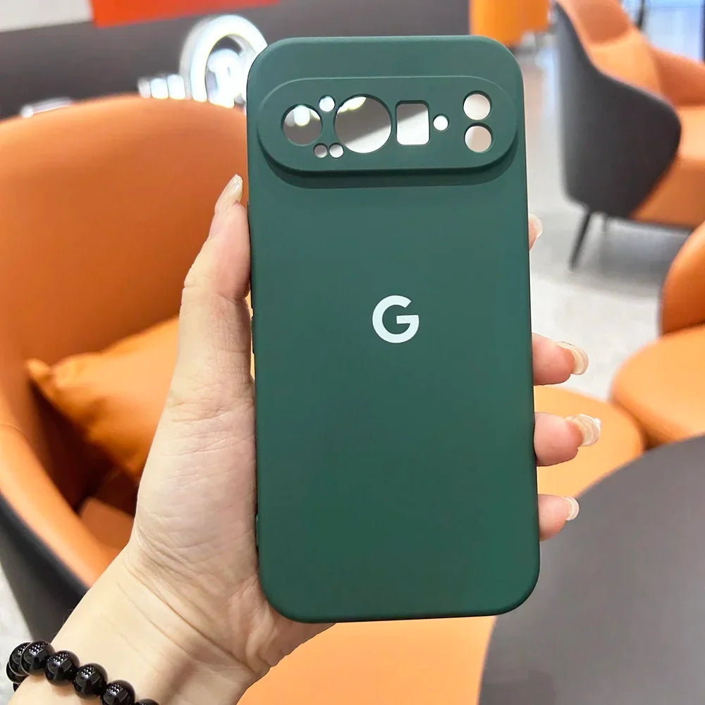 For Google Pixel 9 9a 8 8Pro 8a 7 7Pro 7a Case Liquid Silicone Soft Cover for Pixel 9ProXL 6 6Pro 6a 5 5a Shockproof Plain Cover