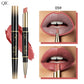 2 IN 1 Lip Liner Waterproof Nude Matte Lipstick Pencil Sexy Red Long Lasting Double Ended Lipliner Makeup Cosmetics For Women