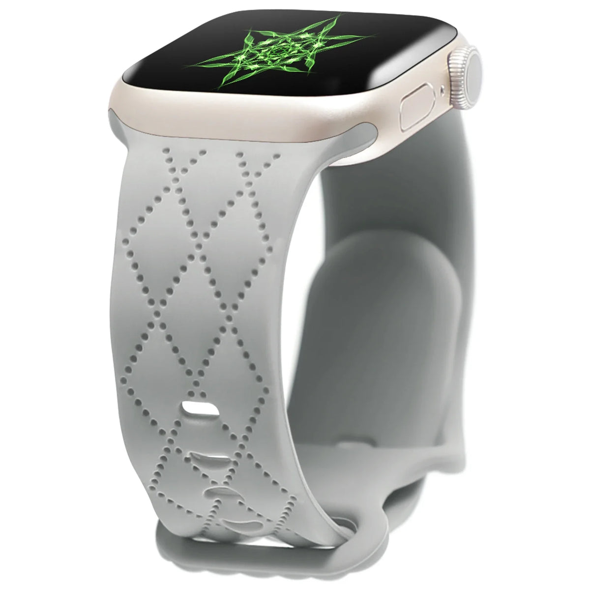 Apple Watch Quilted Diamond-Pattern Silicone Band