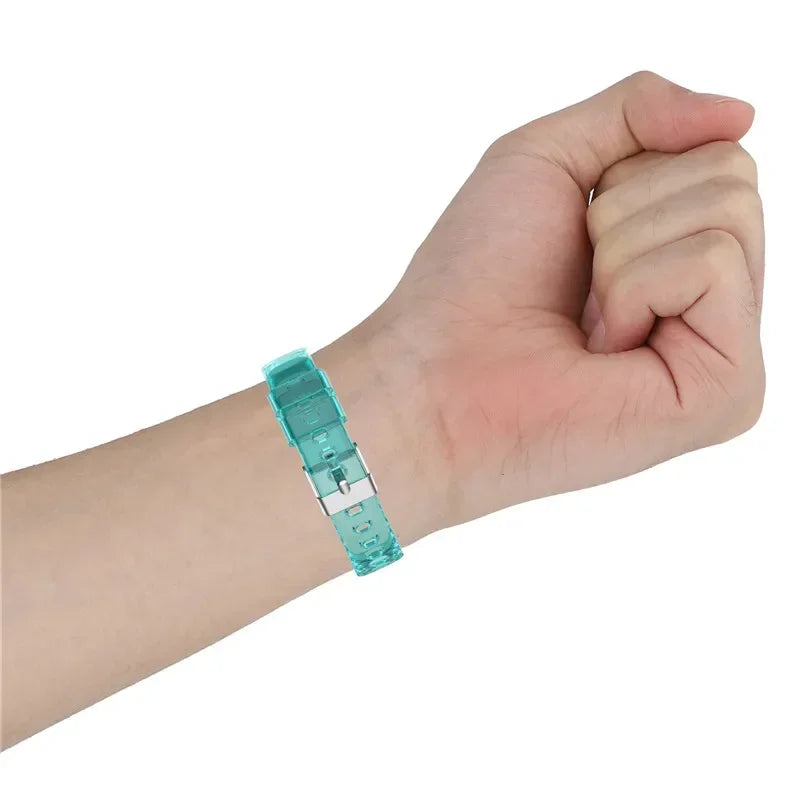 Fitbit Luxe Clear Band with Built-In Case, Translucent Colors