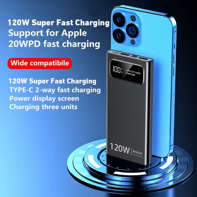 Xiaomi 200000mAh Power Bank 120W Super Fast Charger Large Capacity Mobile Power Portable External Battery for iPhone Samsung New