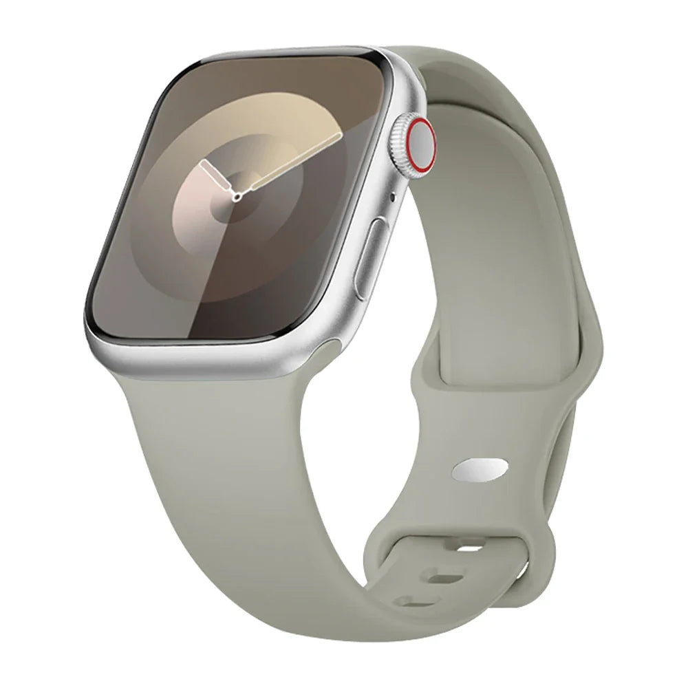 Apple Watch Smooth Silicone Sport Band, Pin-and-Tuck