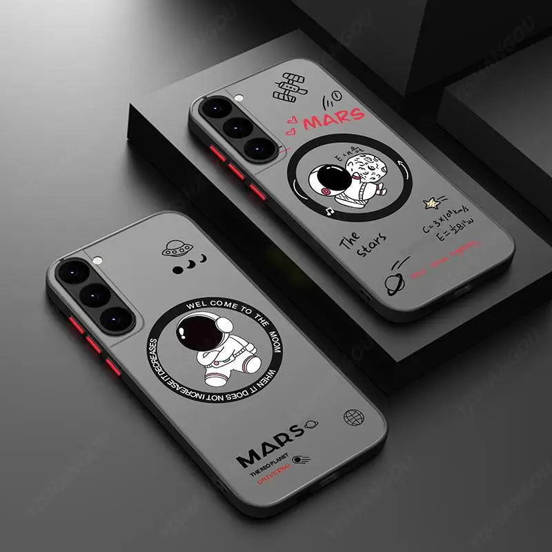 Magnetic For Magsafe Astronaut Case For Samsung Galaxy S23 S22 Ultra S22 Plus S21 S20 FE S24 Ultra Slim Hard PC Back S25 Cover