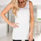 Truly Contagious Extra Long Layering Scoop Back Tank Top